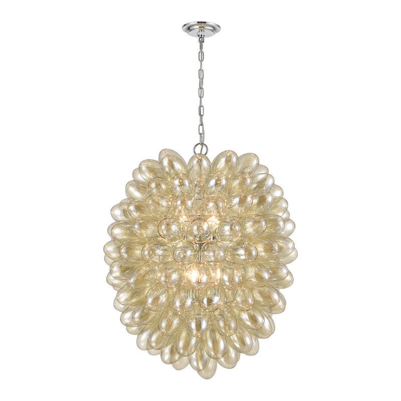 ELK Home - D4372 - Six Light Chandelier - Bubble Up - Amber