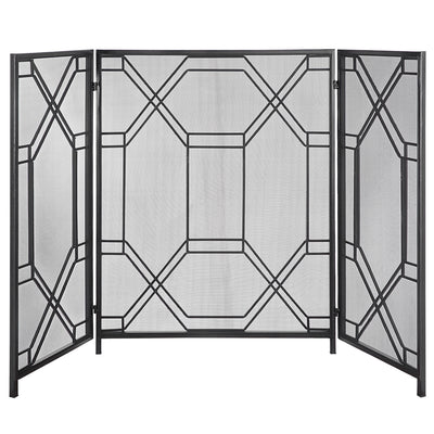 Uttermost - 17982 - Fireplace Screen - Rosen - Satin Black