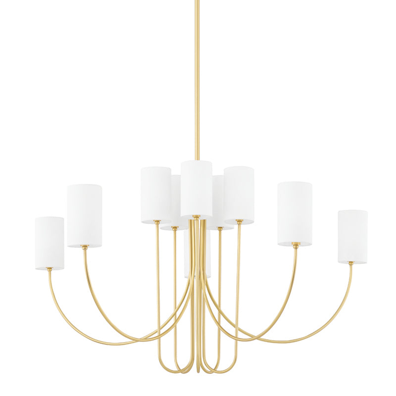 Hudson Valley - 6848-AGB - Ten Light Chandelier - Harlem - Aged Brass