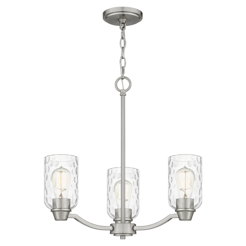 Quoizel - ACA5020BN - Three Light Chandelier - Acacia - Brushed Nickel