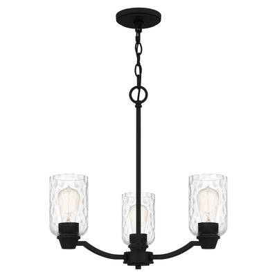 Quoizel - ACA5020MBK - Three Light Chandelier - Acacia - Matte Black