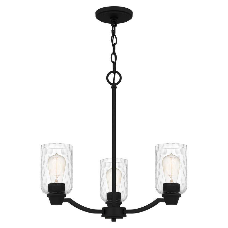 Quoizel - ACA5020MBK - Three Light Chandelier - Acacia - Matte Black