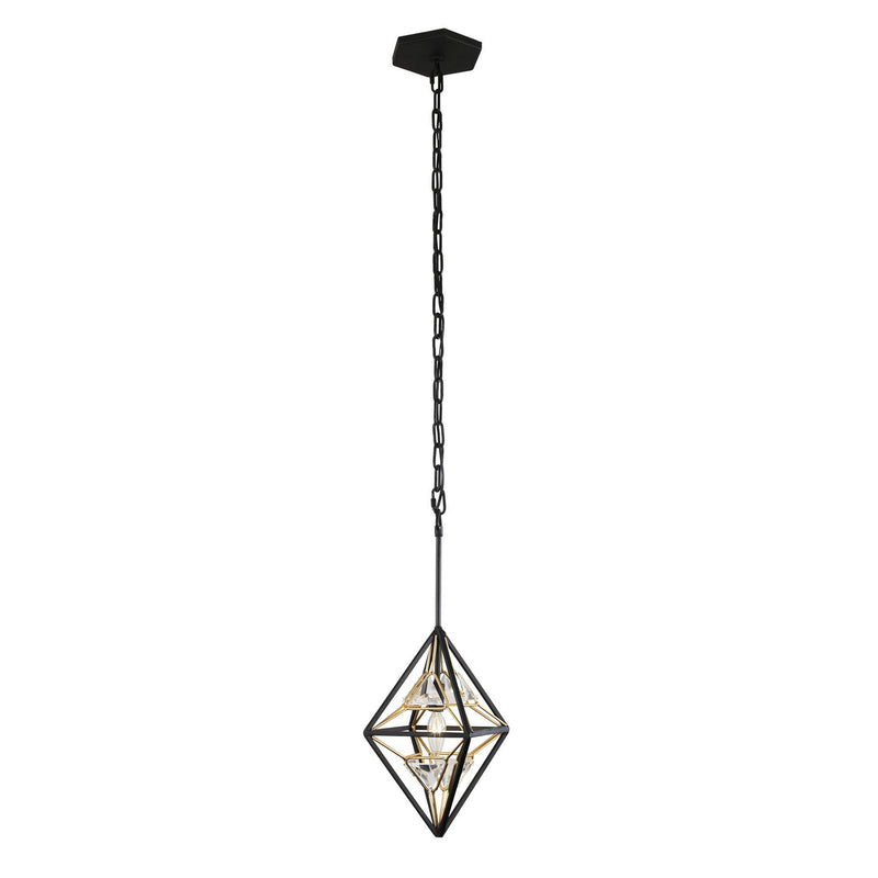 Varaluz - 353M01MBFG - One Light Mini Pendant - Marcia - Matte Black/French Gold