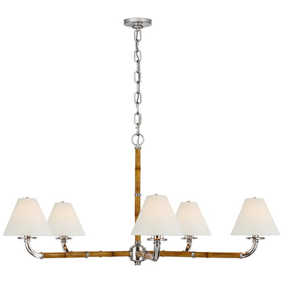 Ralph Lauren - RL 5685WB/PN-WP - LED Chandelier - Dalfern - Waxed Bamboo and Polished Nickel