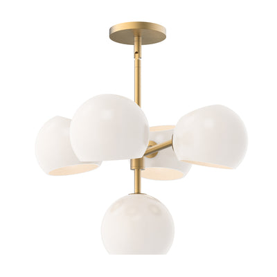 Alora - CH548518BGOP - Five Light Chandelier - Willow - Brushed Gold/Opal Matte Glass