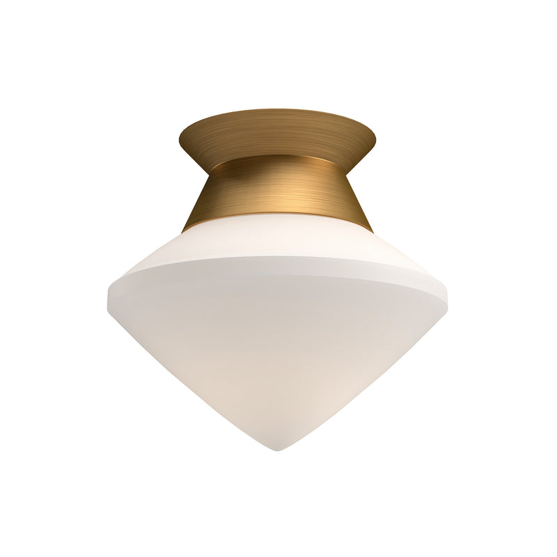 Alora - FM537508AGOP - One Light Flush Mount - Nora - Aged Gold/Opal Matte Glass