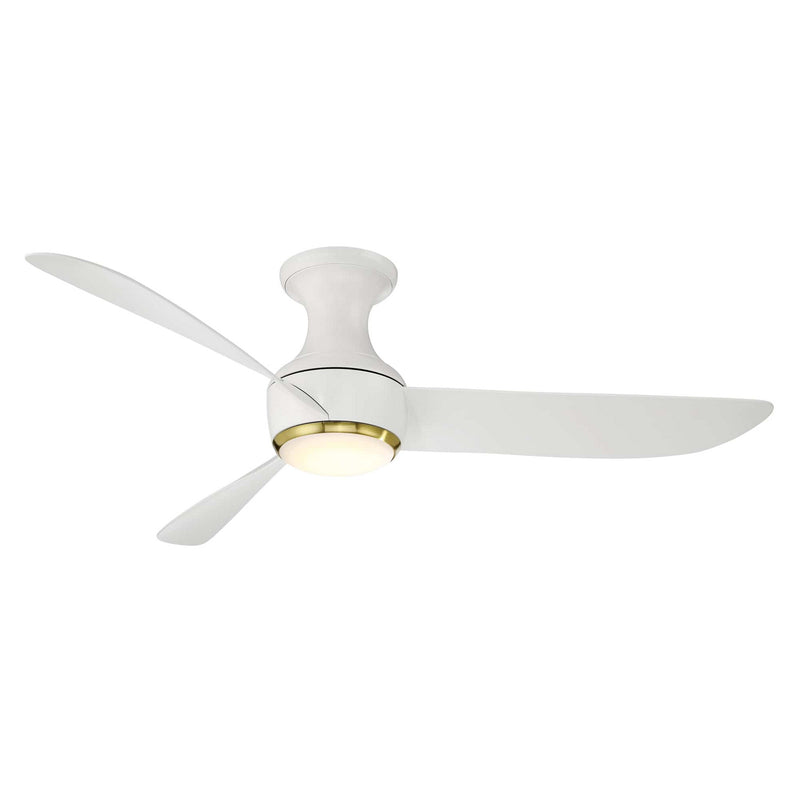 Modern Forms Fans - FH-W2203-52L27SBMW - 52``Ceiling Fan - Corona - Matte White/Soft Brass Trim