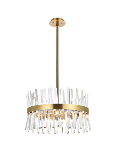 Elegant Lighting - 6200D20SG - Ten Light Pendant - Serephina - Satin Gold