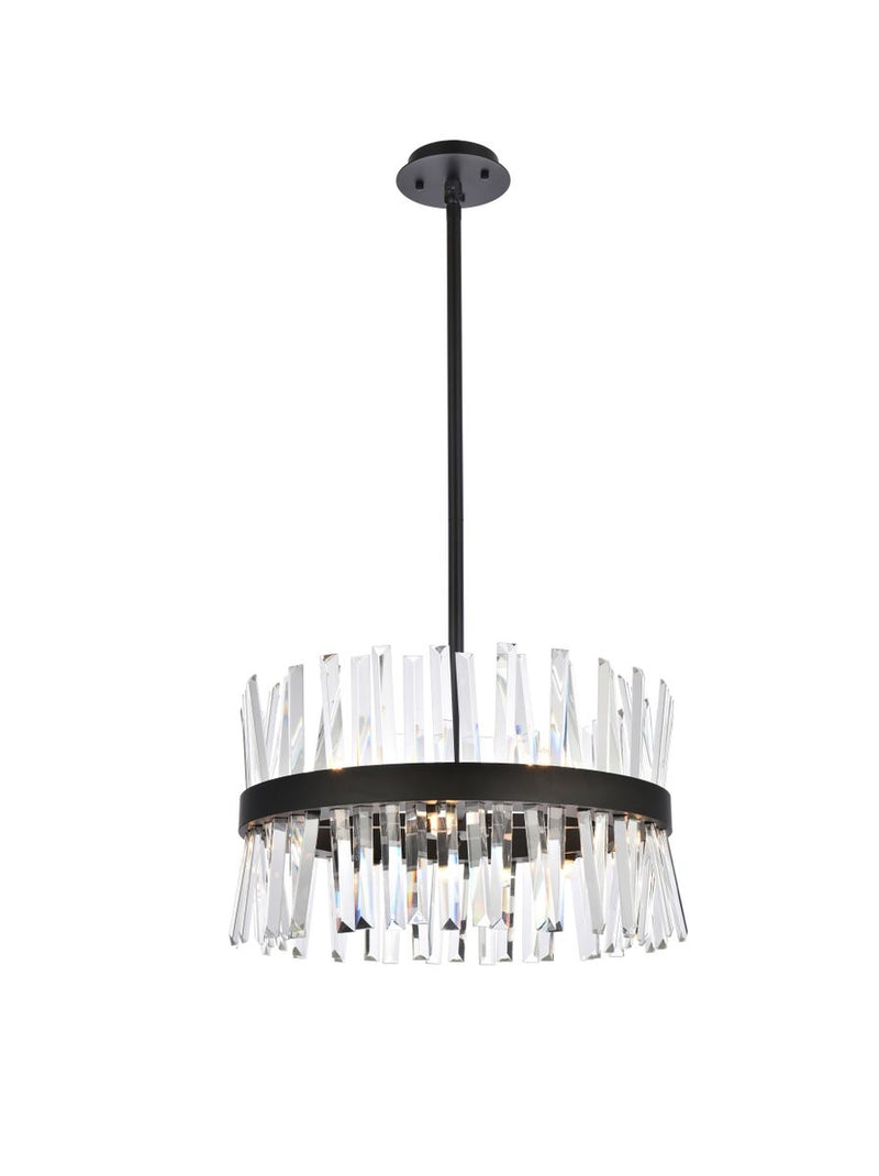 Elegant Lighting - 6200D20BK - Ten Light Pendant - Serephina - Black