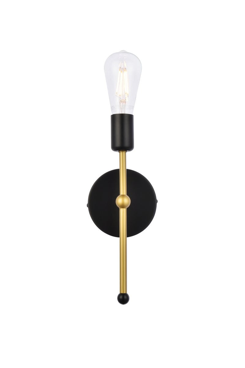 Elegant Lighting - LD2356BKR - One Light Wall Sconce - Keely - Black And Brass