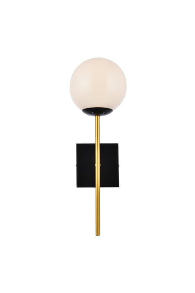 Elegant Lighting - LD2360BKR - One Light Wall Sconce - Neri - Black And Brass And White