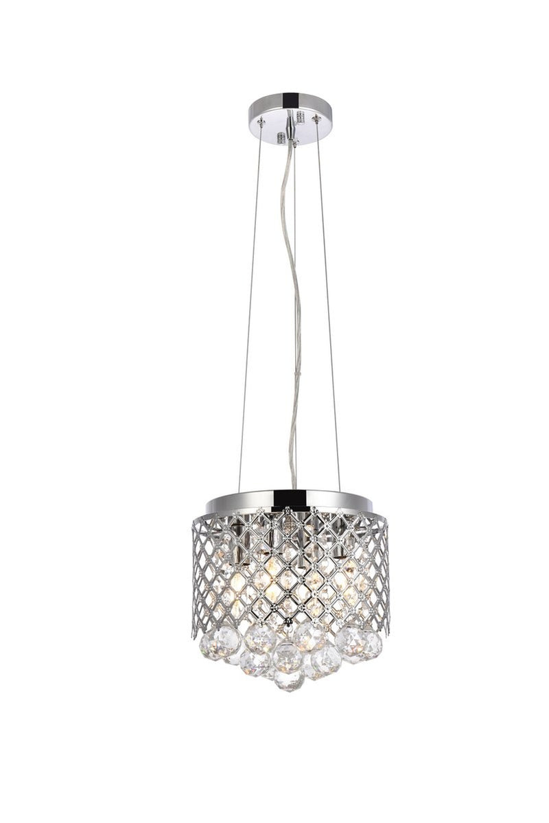 Elegant Lighting - LD520D10C - Four Light Pendant - Tully - Chrome