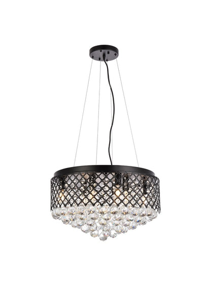 Elegant Lighting - LD520D20BK - Eight Light Pendant - Tully - Black