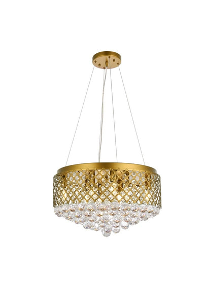 Elegant Lighting - LD520D20BR - Eight Light Pendant - Tully - Brass