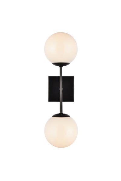 Elegant Lighting - LD2358BK - Two Light Wall Sconce - Neri - Black And White