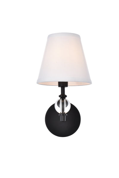 Elegant Lighting - LD7021W6BK - One Light Bath - Bethany - Black And White Fabric Shade