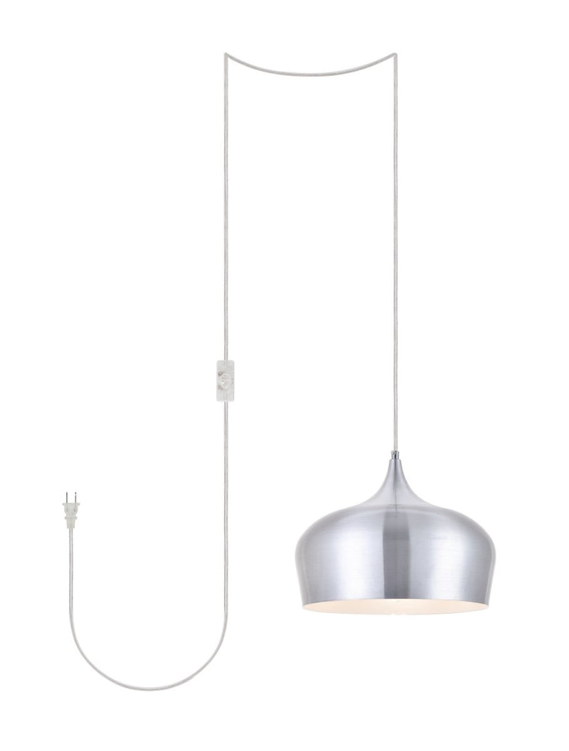 Elegant Lighting - LDPG2003BN - One Light Plug in Pendant - Nora - Burnished Nickel