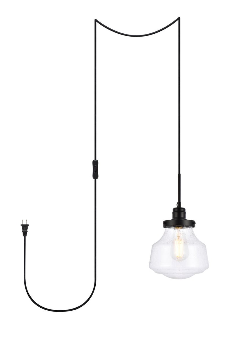 Elegant Lighting - LDPG6252BK - One Light Plug in Pendant - Lyle - Black