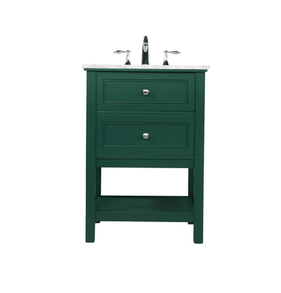 Elegant Lighting - VF27024GN - Single Bathroom Vanity - Metropolis - Green