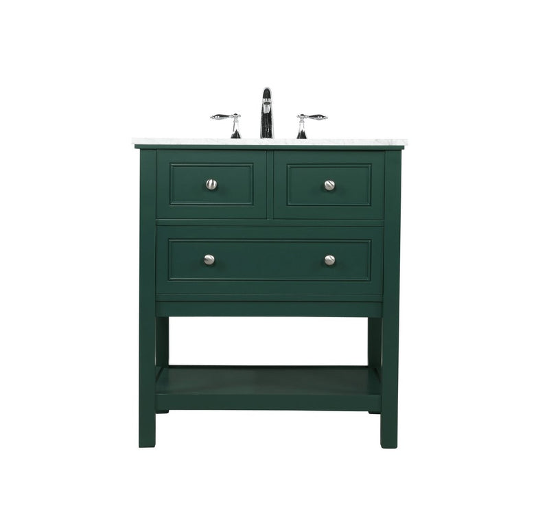 Elegant Lighting - VF27030GN - Single Bathroom Vanity - Metropolis - Green