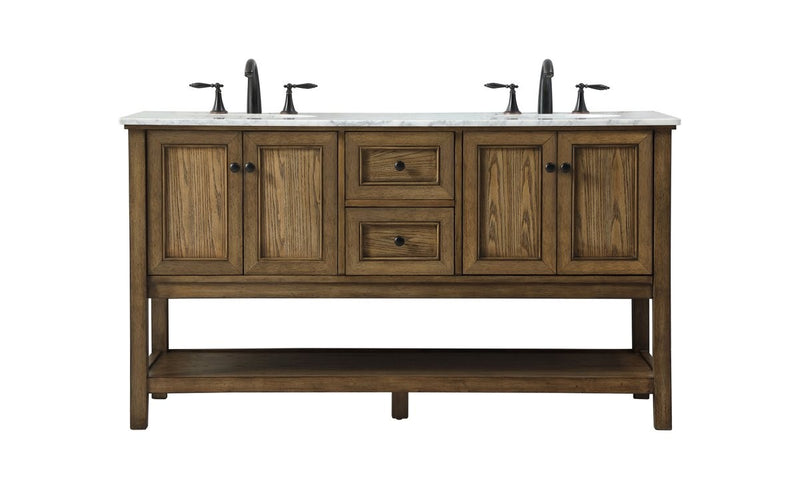 Elegant Lighting - VF27060DDW - Double Bathroom Vanity - Metropolis - Driftwood