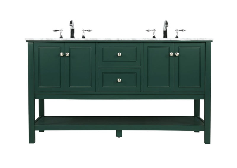 Elegant Lighting - VF27060DGN - Double Bathroom Vanity - Metropolis - Green