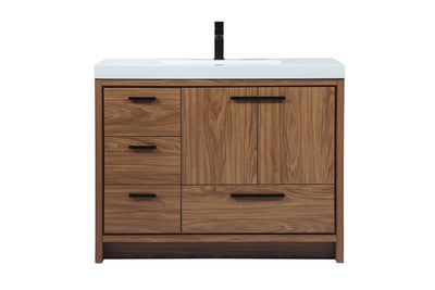 Elegant Lighting - VF46042WB - Single Bathroom Vanity - Wyatt - Walnut Brown