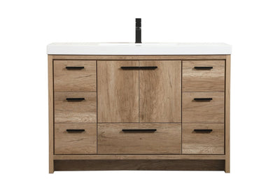 Elegant Lighting - VF46048NT - Single Bathroom Vanity - Wyatt - Natural Oak