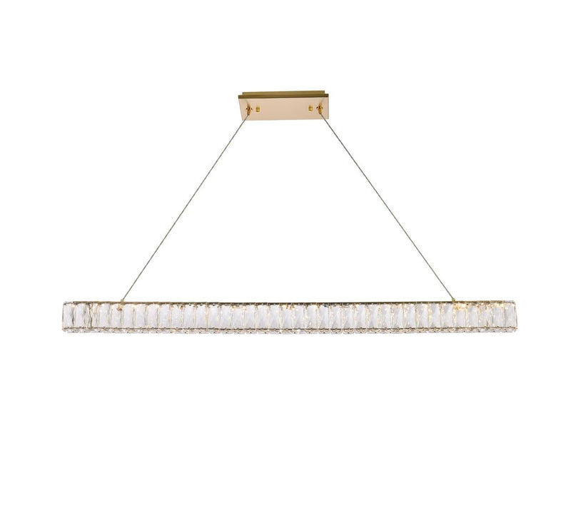 Elegant Lighting - 3502D47G - LED Linear Pendant - Monroe - Gold