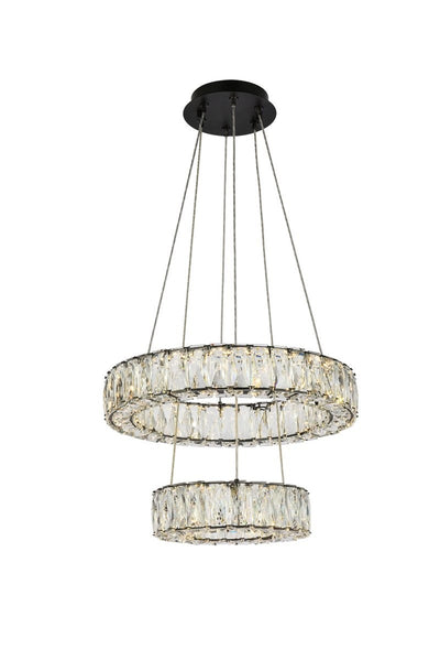 Elegant Lighting - 3503G18BK - LED Pendant - Monroe - Black