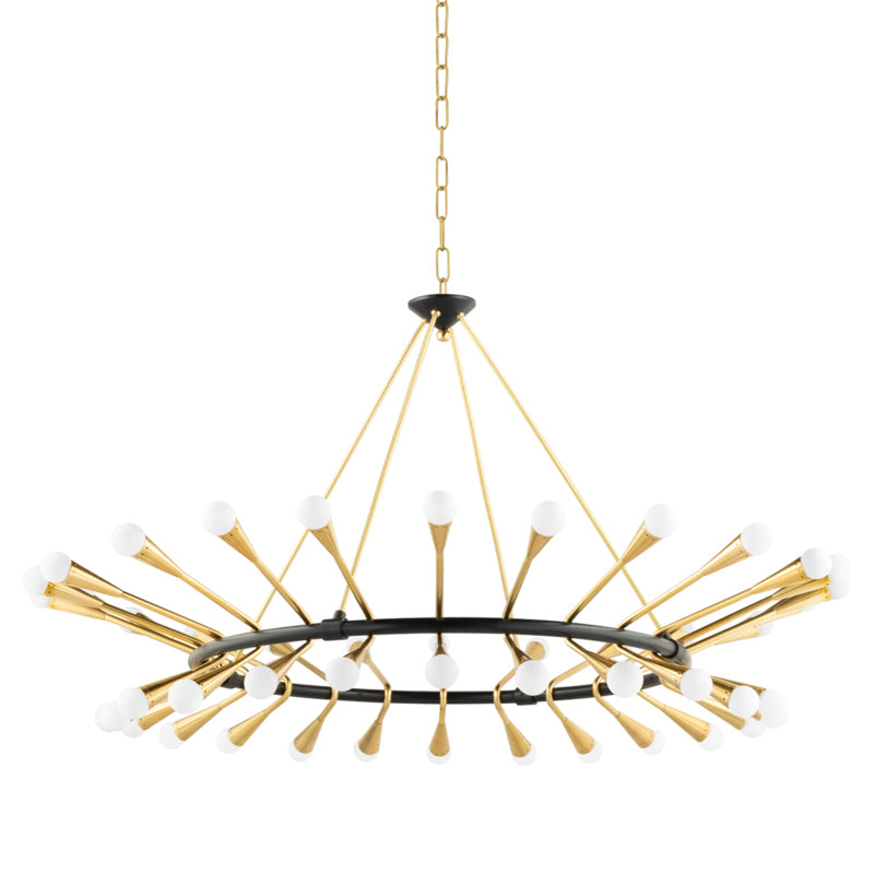 Corbett Lighting - 401-48-VPB/BBR - 48 Light Chandelier - Aries - Vintage Polished Brass/Deep Bronze