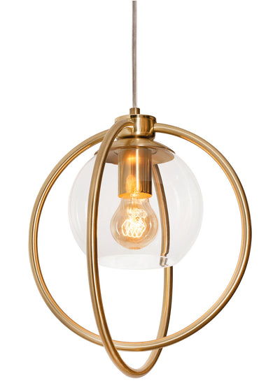 AFX Lighting - JAMP12MBSB - One Light Pendant - Jamie - Satin Brass