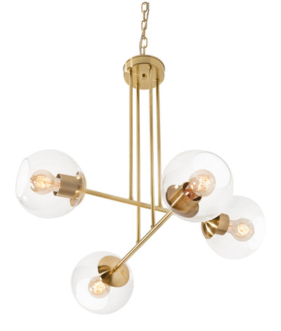 AFX Lighting - JAMP25MBSB - Four Light Pendant - Jamie - Satin Brass