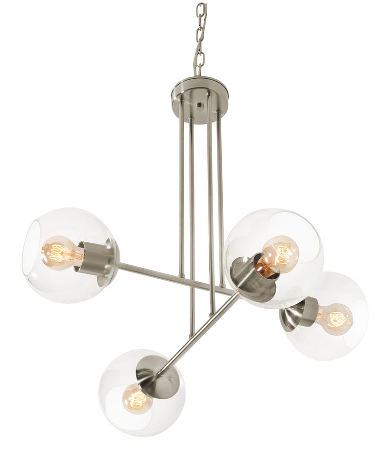 AFX Lighting - JAMP25MBSN - Four Light Pendant - Jamie - Satin Nickel