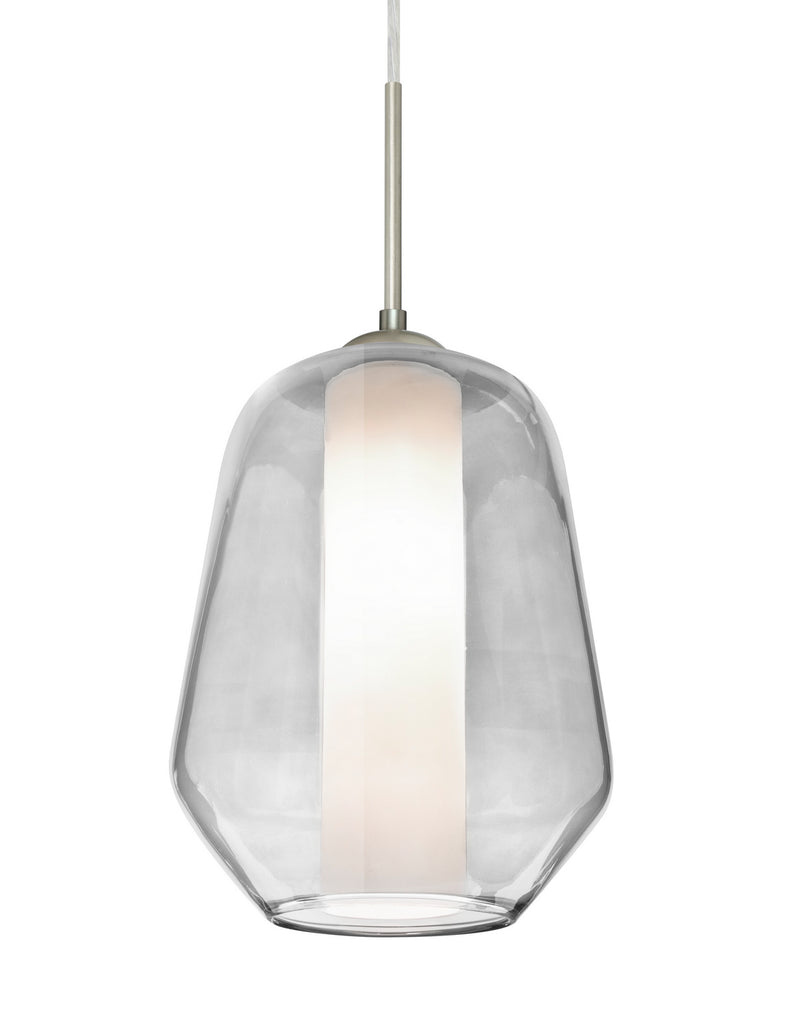 Besa - J-LINKCL-SN - One Light Pendant - Link - Satin Nickel