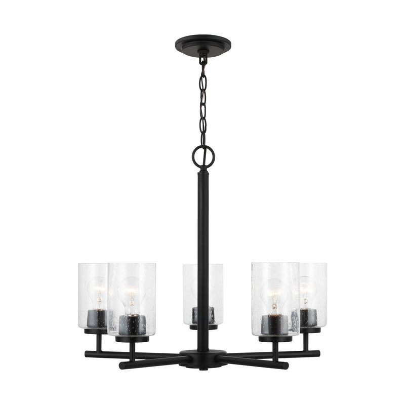 Generation Lighting - 31171-112 - Five Light Chandelier - Oslo - Midnight Black