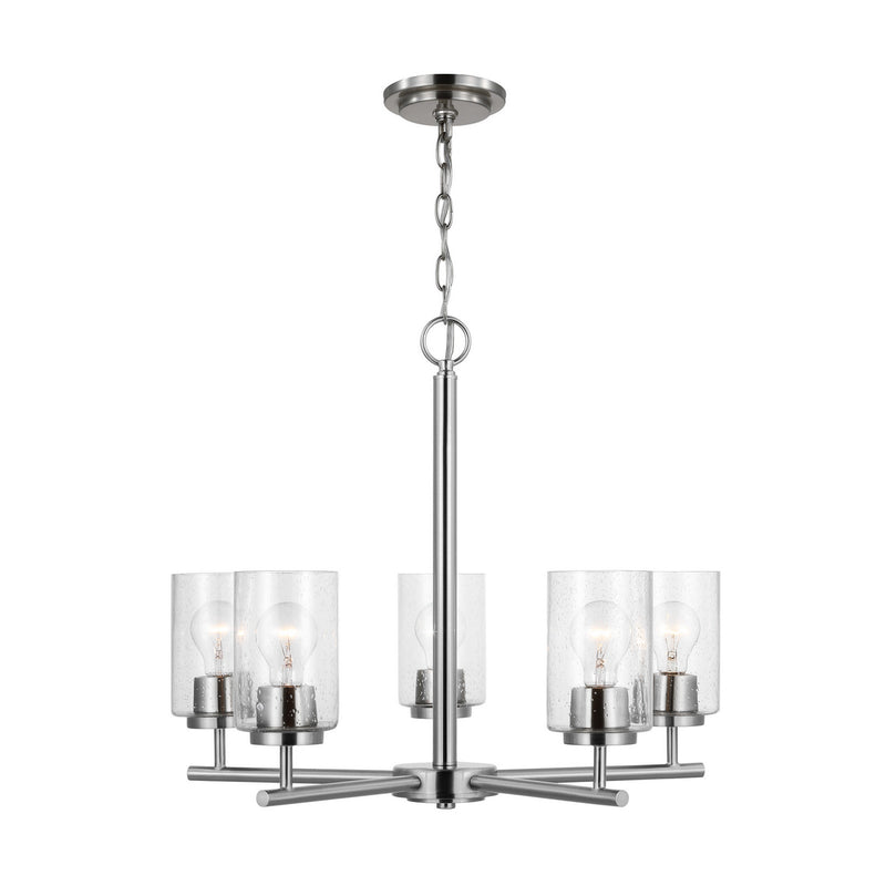 Generation Lighting - 31171-962 - Five Light Chandelier - Oslo - Brushed Nickel