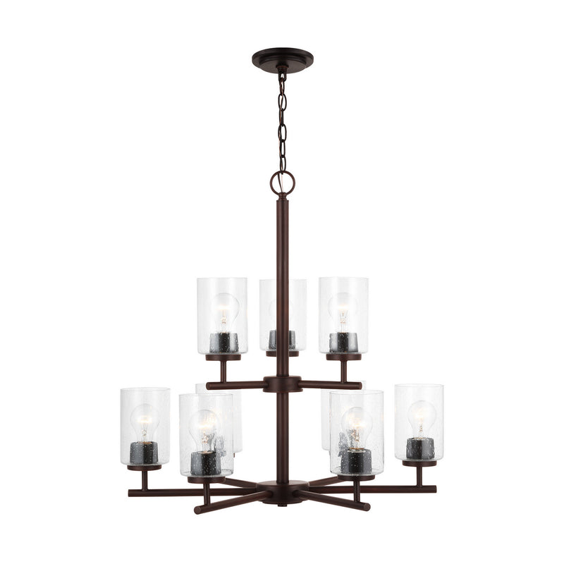 Generation Lighting - 31172-710 - Nine Light Chandelier - Oslo - Bronze