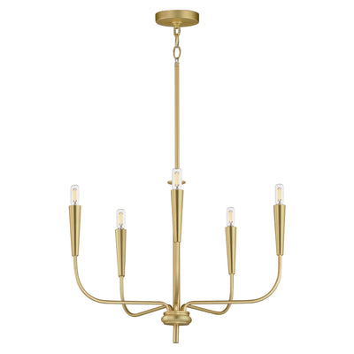 Maxim - 24815SBR - Five Light Chandelier - Vela - Satin Brass