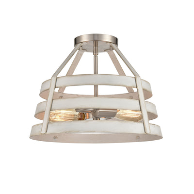 ELK Home - 33556/2 - Two Light Semi Flush Mount - Brigantine - Satin Nickel