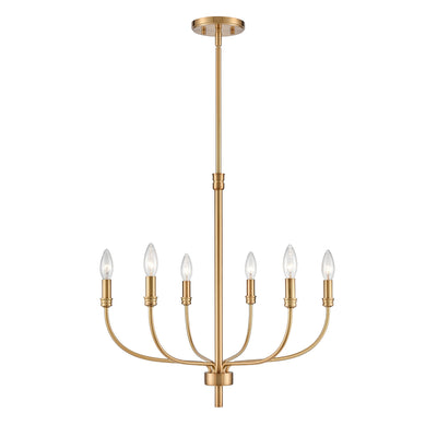 ELK Home - 81506/6 - Six Light Chandelier - Newland - Satin Brass