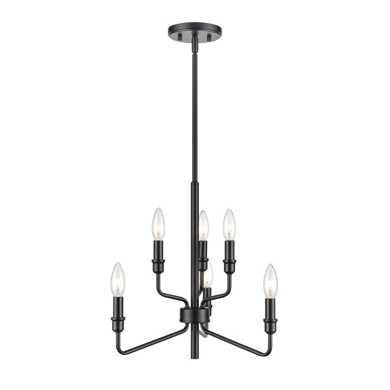 ELK Home - 81518/3+3 - Six Light Chandelier - Saginaw - Matte Black