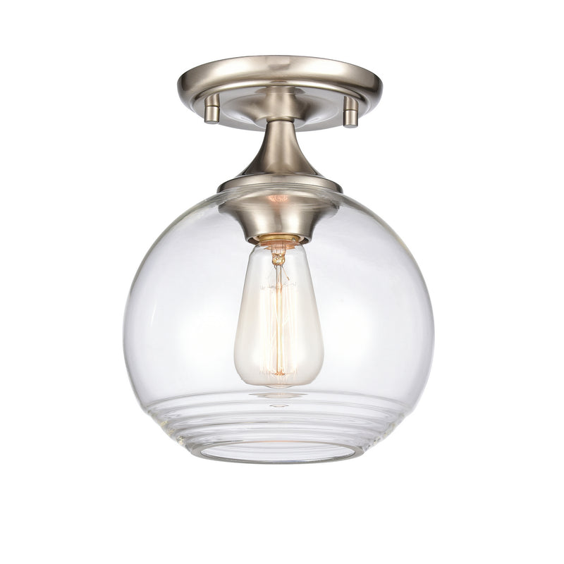 ELK Home - 81575/1 - One Light Semi Flush Mount - Angie - Satin Nickel