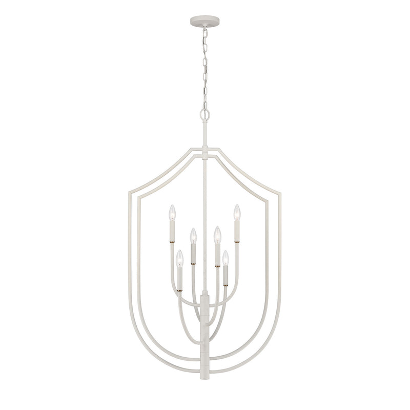 ELK Home - 82016/6 - Six Light Pendant - Continuance - White Coral