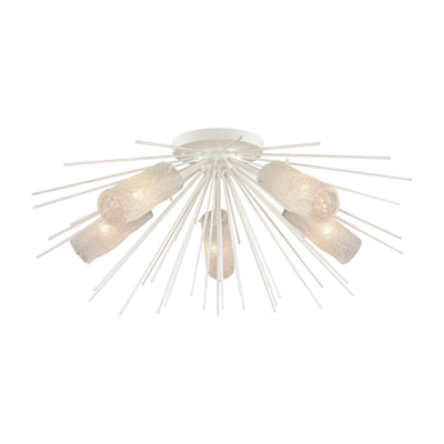 ELK Home - 82085/5 - Five Light Semi Flush Mount - Sea Urchin - White Coral