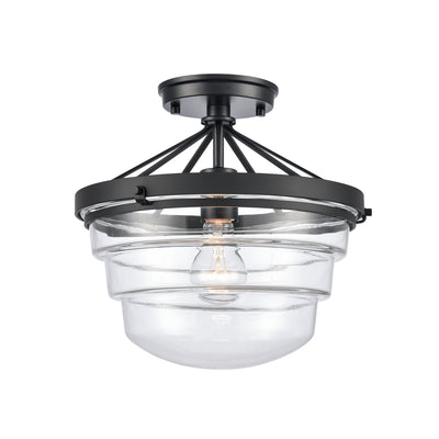 ELK Home - 82168/1 - One Light Semi Flush Mount - Boyer - Matte Black