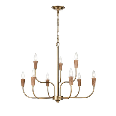 ELK Home - H0019-9618 - Nine Light Chandelier - Inga - Brass