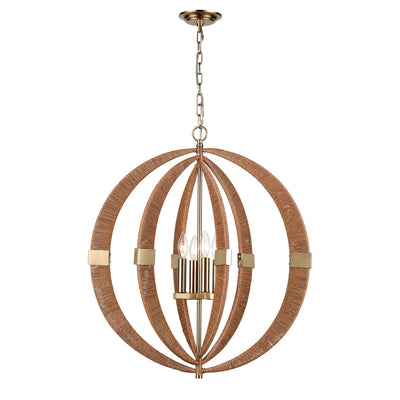 ELK Home - H0019-9620 - Four Light Pendant - Pyrus - Brown