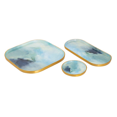 ELK Home - H0807-9242/S3 - Tray - Leonard - Light Blue Enamel