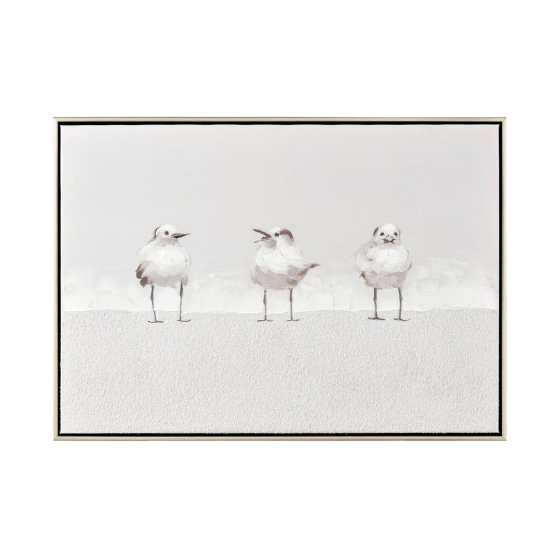 ELK Home - S0017-10703 - Framed Wall Art - Three Gulls - White